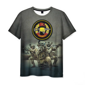 Мужская футболка 3D с принтом Спецназ , 100% полиэфир | прямой крой, круглый вырез горловины, длина до линии бедер | альфа | армия | войска | гру | силовые структуры