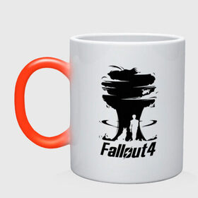 Кружка хамелеон с принтом Fallout 4: взрыв , керамика | меняет цвет при нагревании, емкость 330 мл | fallout | fallout 4: взрыввзрыв | апокалипсис | игры | подарок | ядерный