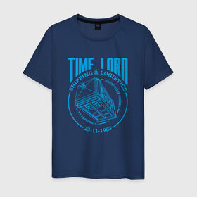 Мужская футболка хлопок с принтом Time Lord , 100% хлопок | прямой крой, круглый вырез горловины, длина до линии бедер, слегка спущенное плечо. | Тематика изображения на принте: doctor who | tardis | доктор кто | сериал | тардис