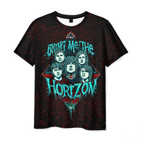 Мужская футболка 3D с принтом Bring Me The Horizon , 100% полиэфир | прямой крой, круглый вырез горловины, длина до линии бедер | bmth | bring me the horizon | hardcore | rock | музыка | рок