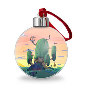 Ёлочный шар с принтом Adventure Time , Пластик | Диаметр: 77 мм | adventure time | время приключений | пейзаж