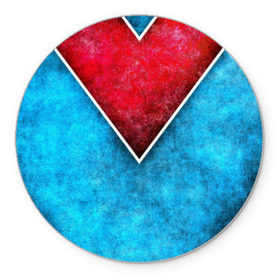 Коврик круглый с принтом Grunge , резина и полиэстер | круглая форма, изображение наносится на всю лицевую часть | гранж | красный | полосы | текстуры