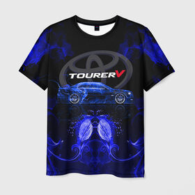 Мужская футболка 3D с принтом Toyota chaser , 100% полиэфир | прямой крой, круглый вырез горловины, длина до линии бедер | Тематика изображения на принте: chaser | jzx100 | tourer | tourer v | toyota | v | тоёта | тойота | турер ви | турик | чайзер | чайник