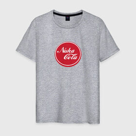 Мужская футболка хлопок с принтом Nuka Cola , 100% хлопок | прямой крой, круглый вырез горловины, длина до линии бедер, слегка спущенное плечо. | bethesda | fallout | game | rpg | shelter | кола | лэйбл напиткаcola