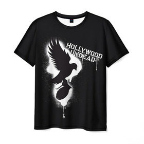 Мужская футболка 3D с принтом Hollywood Undead , 100% полиэфир | прямой крой, круглый вырез горловины, длина до линии бедер | хип хоп