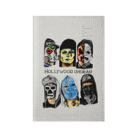 Обложка для паспорта матовая кожа с принтом Hollywood Undead , натуральная матовая кожа | размер 19,3 х 13,7 см; прозрачные пластиковые крепления | Тематика изображения на принте: хип хоп