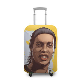 Чехол для чемодана 3D с принтом Ronaldinho , 86% полиэфир, 14% спандекс | двустороннее нанесение принта, прорези для ручек и колес | Тематика изображения на принте: football | ronaldinho | роналдиньо | футбол | футболист