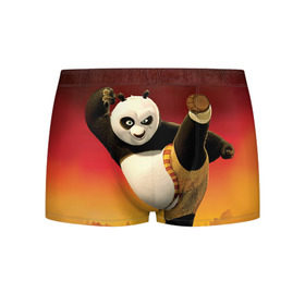 Мужские трусы 3D с принтом Кунг фу панда , 50% хлопок, 50% полиэстер | классическая посадка, на поясе мягкая тканевая резинка | Тематика изображения на принте: kung fu | kung fu panda | panda | кунг фу | кунг фу панда | кунгфу | панда. кунг фу | по