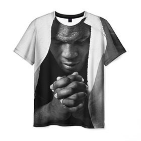 Мужская футболка 3D с принтом Майк Тайсон , 100% полиэфир | прямой крой, круглый вырез горловины, длина до линии бедер | бокс | тайсон