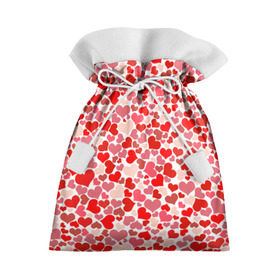 Подарочный 3D мешок с принтом Сердца, любовь, орнамент, праз , 100% полиэстер | Размер: 29*39 см | Тематика изображения на принте: любовь | орнамент | праздник | сердца