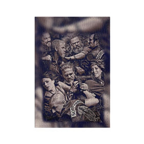 Обложка для паспорта матовая кожа с принтом Sons Of Anarchy , натуральная матовая кожа | размер 19,3 х 13,7 см; прозрачные пластиковые крепления | sons of anarchy | анархии | сыны