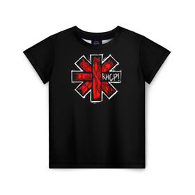 Детская футболка 3D с принтом Red Hot Chili Peppers , 100% гипоаллергенный полиэфир | прямой крой, круглый вырез горловины, длина до линии бедер, чуть спущенное плечо, ткань немного тянется | chili | heavy | hot | metal | peppers | red | rhcp | rock | trash | кидис | метал | рок | хеви | энтони