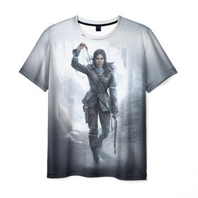 Мужская футболка 3D с принтом Rise of the Tomb Raider , 100% полиэфир | прямой крой, круглый вырез горловины, длина до линии бедер | Тематика изображения на принте: rise of the tomb raider | tomb raider | райдер | том райдер