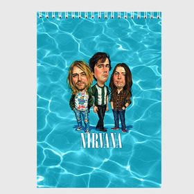 Скетчбук с принтом Шаржи группа Nirvana , 100% бумага
 | 48 листов, плотность листов — 100 г/м2, плотность картонной обложки — 250 г/м2. Листы скреплены сверху удобной пружинной спиралью | cobain | curt | nirvana | rock | группа | кобейн | курт | нирвана | рок