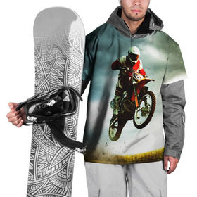 Накидка на куртку 3D с принтом Эндуро , 100% полиэстер |  | extreme | мото | мотокросс | мотоцикл | экстрим