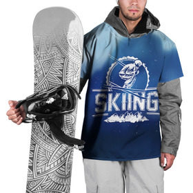Накидка на куртку 3D с принтом Лыжный спорт , 100% полиэстер |  | extreme | ski | skiing | горнолыжное | горные лыжи | лыжник | фристайл | экстрим