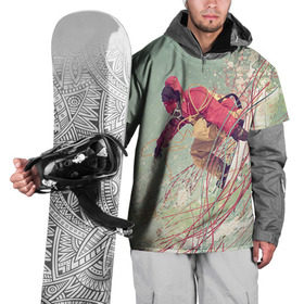 Накидка на куртку 3D с принтом Сноуборд , 100% полиэстер |  | Тематика изображения на принте: extreme | snowboard | сноуборд | сноубордист | экстрим