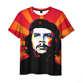 Мужская футболка 3D с принтом Че Гевара , 100% полиэфир | прямой крой, круглый вырез горловины, длина до линии бедер | куба | поп арт | революционер | чегевара