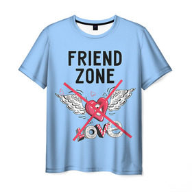 Мужская футболка 3D с принтом Friendzone , 100% полиэфир | прямой крой, круглый вырез горловины, длина до линии бедер | 14 февраля | friendzone | valentine | день святого валентина | ненавижу 14 февраля | сердечки | френдзона