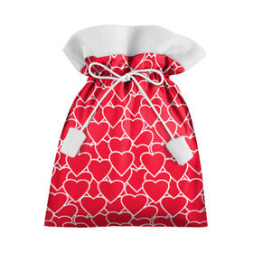 Подарочный 3D мешок с принтом Сердца , 100% полиэстер | Размер: 29*39 см | Тематика изображения на принте: любовь | орнамент | сердца