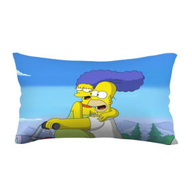 Подушка 3D антистресс с принтом Гомер и Мардж , наволочка — 100% полиэстер, наполнитель — вспененный полистирол | состоит из подушки и наволочки на молнии | гомер