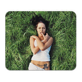 Коврик прямоугольный с принтом Джоли Анджелина , натуральный каучук | размер 230 х 185 мм; запечатка лицевой стороны | анджелина | девушка | джоли | лежит | тату