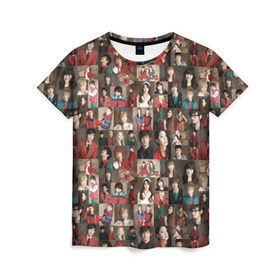 Женская футболка 3D с принтом K-pop коллаж , 100% полиэфир ( синтетическое хлопкоподобное полотно) | прямой крой, круглый вырез горловины, длина до линии бедер | cl корея | k pop | айдолы | девушки | коллаж