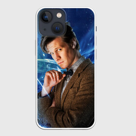Чехол для iPhone 13 mini с принтом 11th Doctor Who ,  |  | Тематика изображения на принте: doctor who | matt | smith | tardis | временной поток | доктор кто | мэтт | смит | тардис