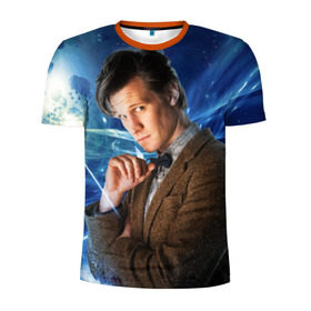 Мужская футболка 3D спортивная с принтом 11th Doctor Who , 100% полиэстер с улучшенными характеристиками | приталенный силуэт, круглая горловина, широкие плечи, сужается к линии бедра | doctor who | matt | smith | tardis | временной поток | доктор кто | мэтт | смит | тардис