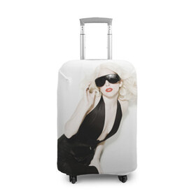 Чехол для чемодана 3D с принтом Lady Gaga , 86% полиэфир, 14% спандекс | двустороннее нанесение принта, прорези для ручек и колес | lady gaga | блондинка | звезда | знаменитость | леди гаага | певица | поп | эпатаж | эпатажная