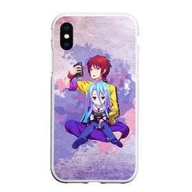 Чехол для iPhone XS Max матовый с принтом No Game No Life , Силикон | Область печати: задняя сторона чехла, без боковых панелей | Тематика изображения на принте: neet | no game | no game no life | no life | аниме | без игры нет жизни | игра на выживание | нет жизни | нет игры | нет игры нет жизни | соре | хики | хикикомори | хикки | хиккикомори | широ