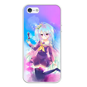 Чехол силиконовый для Телефон Apple iPhone 5/5S с принтом No Game No Life , Силикон | Область печати: задняя сторона чехла, без боковых панелей | neet | no game | no game no life | no life | аниме | без игры нет жизни | игра на выживание | нет жизни | нет игры | нет игры нет жизни | соре | хики | хикикомори | хикки | хиккикомори | широ