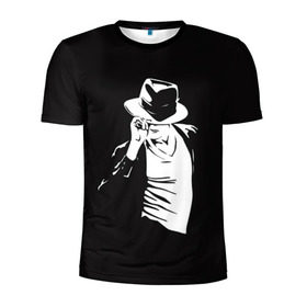 Мужская футболка 3D спортивная с принтом Michael Jackson , 100% полиэстер с улучшенными характеристиками | приталенный силуэт, круглая горловина, широкие плечи, сужается к линии бедра | Тематика изображения на принте: майкл джексон