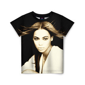 Детская футболка 3D с принтом Beyonce , 100% гипоаллергенный полиэфир | прямой крой, круглый вырез горловины, длина до линии бедер, чуть спущенное плечо, ткань немного тянется | beyonce | бейонсе | музыка