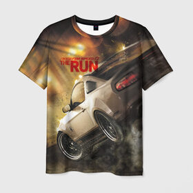 Мужская футболка 3D с принтом NFS , 100% полиэфир | прямой крой, круглый вырез горловины, длина до линии бедер | need for speed | nfs | the run | авто | нфс