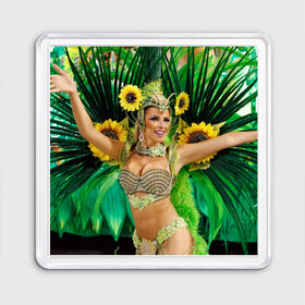 Магнит 55*55 с принтом Карнавал в Рио , Пластик | Размер: 65*65 мм; Размер печати: 55*55 мм | бразилия