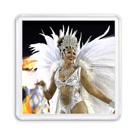 Магнит 55*55 с принтом Карнавал в Рио , Пластик | Размер: 65*65 мм; Размер печати: 55*55 мм | бразилия