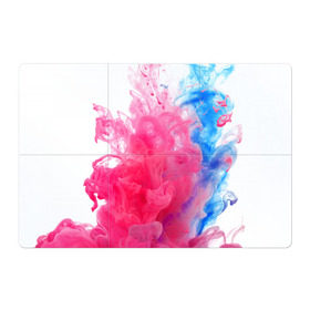 Магнитный плакат 3Х2 с принтом Взрыв красок , Полимерный материал с магнитным слоем | 6 деталей размером 9*9 см | Тематика изображения на принте: краски | розовый | яркий