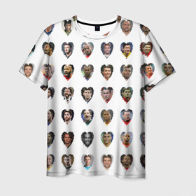 Мужская футболка 3D с принтом Любимые футболисты , 100% полиэфир | прямой крой, круглый вырез горловины, длина до линии бедер | великие | звёзды | знаменитости | игроки | легендарные | лучшие | самые крутые | футбол | футболисты | элита
