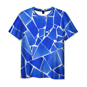 Мужская футболка 3D с принтом Битое стекло , 100% полиэфир | прямой крой, круглый вырез горловины, длина до линии бедер | абстракция | витраж | мозаика | стекло