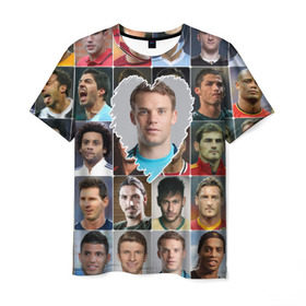Мужская футболка 3D с принтом Мануэль Нойер - лучший , 100% полиэфир | прямой крой, круглый вырез горловины, длина до линии бедер | manuel neuer | бавария | германия | лучшие футболисты | любимый игрок | мануэль нойер | самый крутой | я люблю