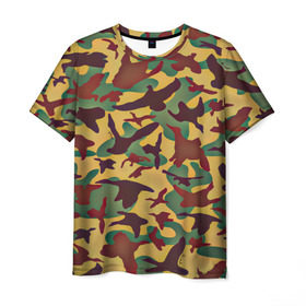 Мужская футболка 3D с принтом Полевая униформа , 100% полиэфир | прямой крой, круглый вырез горловины, длина до линии бедер | Тематика изображения на принте: camo | армия | камо | камуфляж