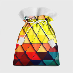 Подарочный 3D мешок с принтом Треугольник , 100% полиэстер | Размер: 29*39 см | абстракции | мозаика | прикольные | текстуры | треугольник