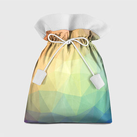 Подарочный 3D мешок с принтом Polygonal , 100% полиэстер | Размер: 29*39 см | polygonal | краски | многоугольник | полигональный | радуга | цвет