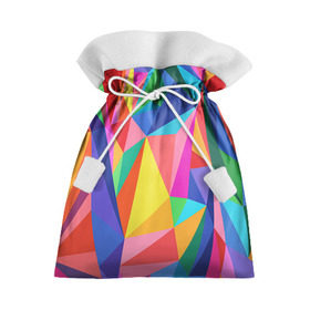 Подарочный 3D мешок с принтом Радуга , 100% полиэстер | Размер: 29*39 см | polygonal | многоугольник | полигональный | разноцветный