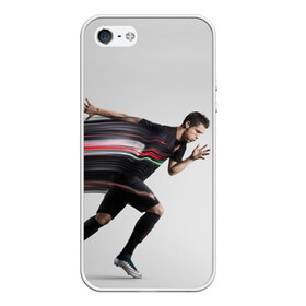 Чехол для iPhone 5/5S матовый с принтом Cristiano Ronaldo , Силикон | Область печати: задняя сторона чехла, без боковых панелей | cristiano ronaldo