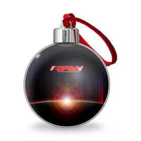Ёлочный шар с принтом RAW , Пластик | Диаметр: 77 мм | Тематика изображения на принте: raw | usa | wwe