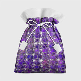 Подарочный 3D мешок с принтом Фиолетовая мозаика , 100% полиэстер | Размер: 29*39 см | дизайн | искусство | композиция | мозаика | стёклышки | цветные камешки