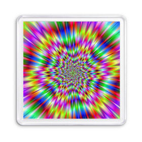 Магнит 55*55 с принтом Спектральная иллюзия , Пластик | Размер: 65*65 мм; Размер печати: 55*55 мм | взрыв | гипноз | движение | краски | красочный фон | обман зрения | оптическая иллюзия | погружение | текстура | фокус | цветовой спектр