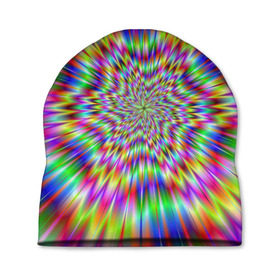 Шапка 3D с принтом Спектральная иллюзия , 100% полиэстер | универсальный размер, печать по всей поверхности изделия | взрыв | гипноз | движение | краски | красочный фон | обман зрения | оптическая иллюзия | погружение | текстура | фокус | цветовой спектр